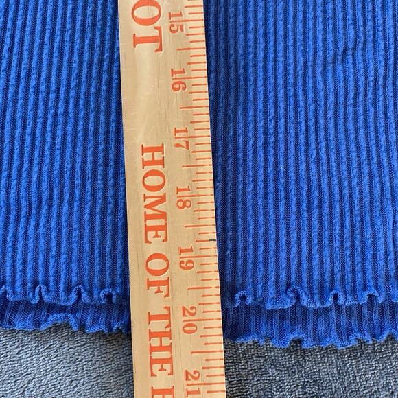 Free People Blue Bell Combo Sweater Women’s XS Ribbed Blue Fair Isle Mock Neck - Picture 14 of 14